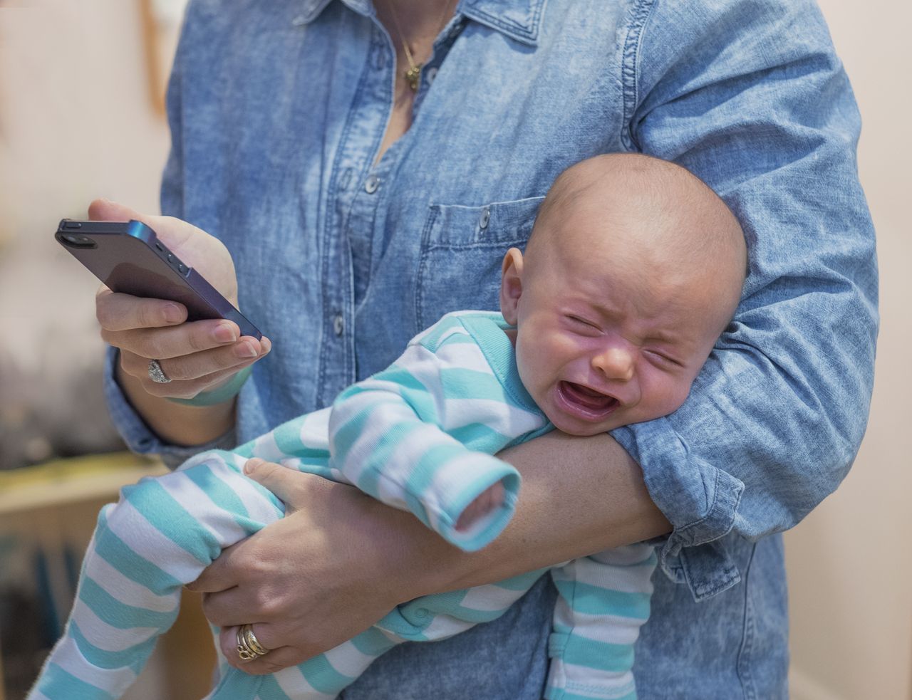 Multitasking mom.