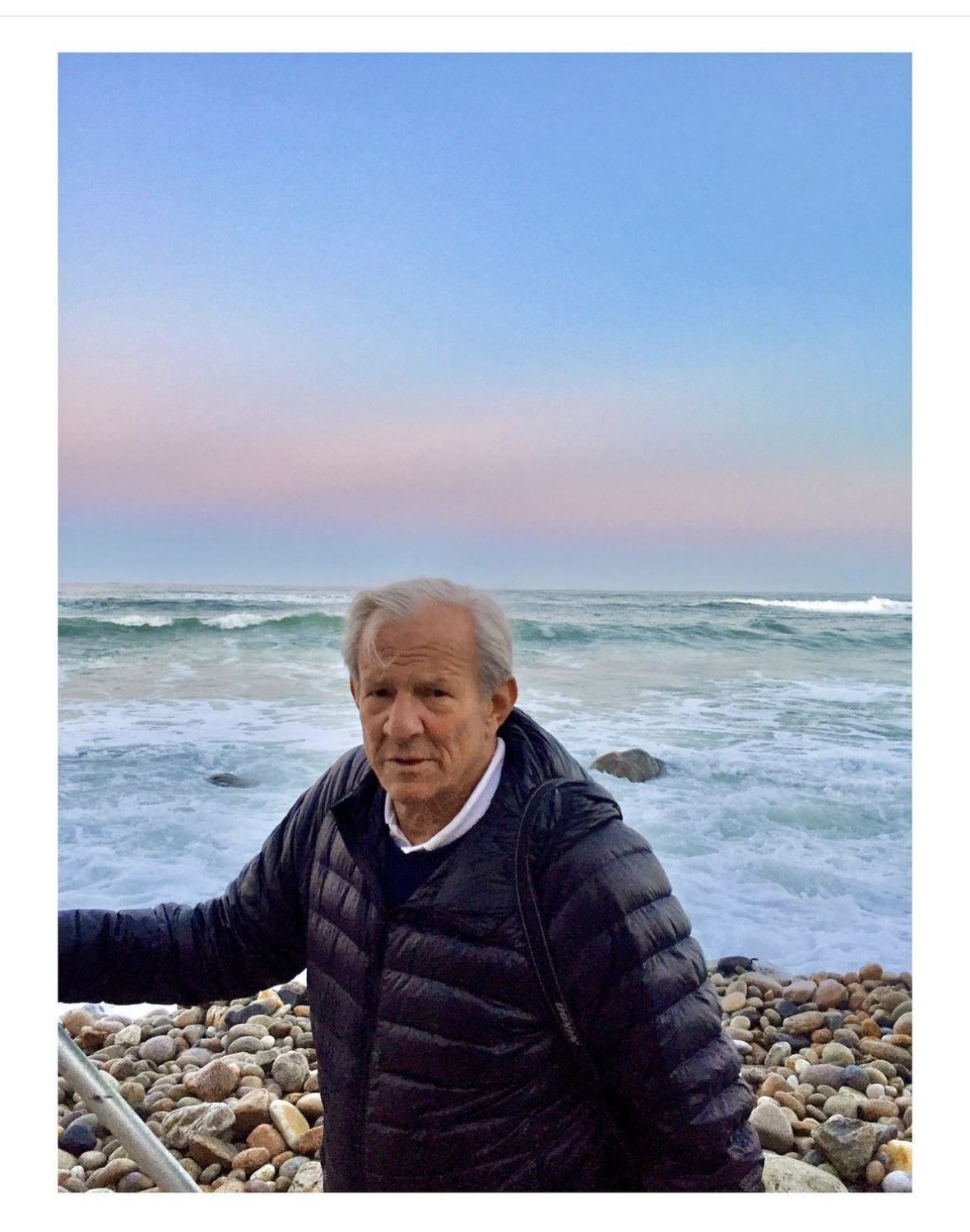 Old man on beach