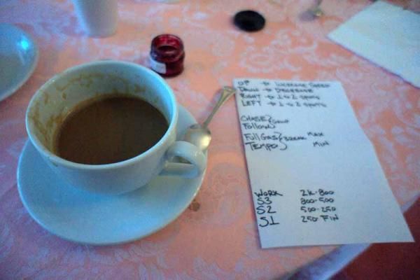 No training ride would complete without a coffee