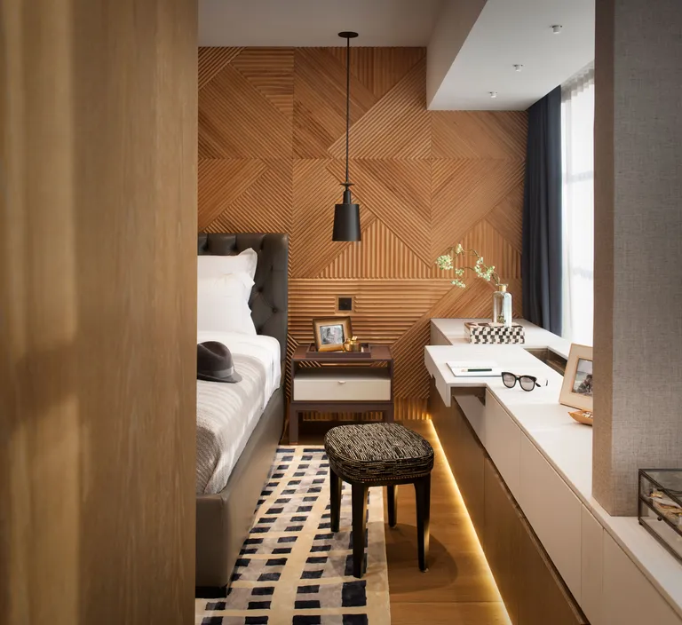 home office with hidden desk