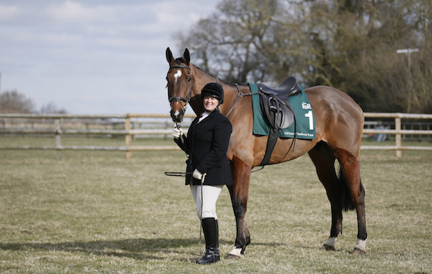 Hunt Ball and Sarah Henderson prepare for the RoR Parade at Cheltenham (1)