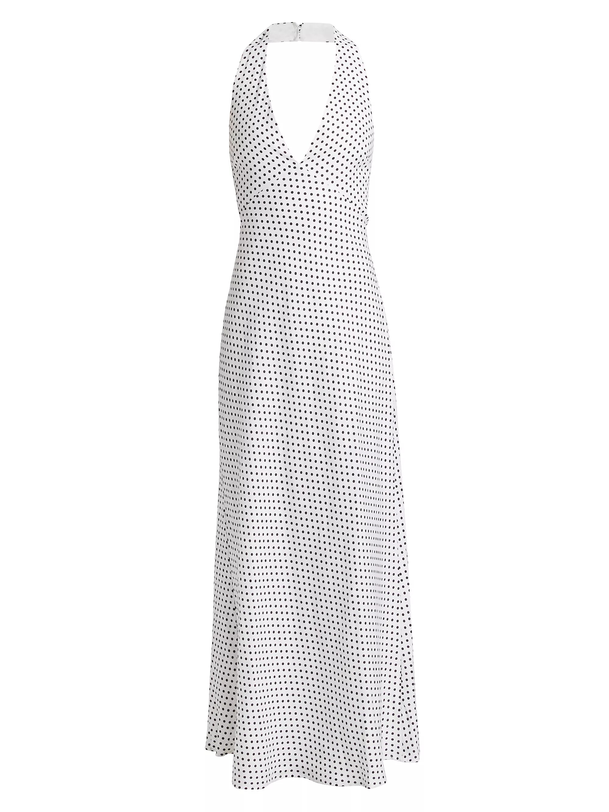 Delilah Linen Halterneck Maxi Dress