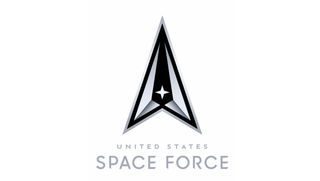the triangle-shaped u.s. space force logo