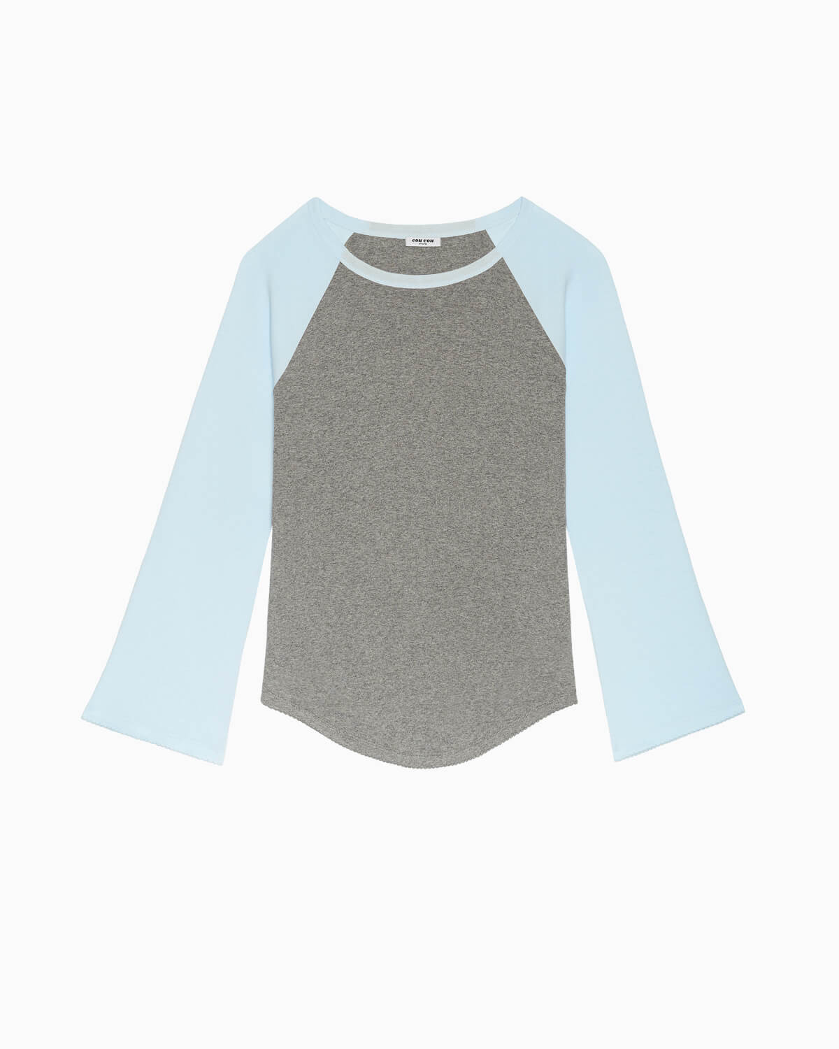 The Raglan: Grey / Sky Blue Cotton Jersey