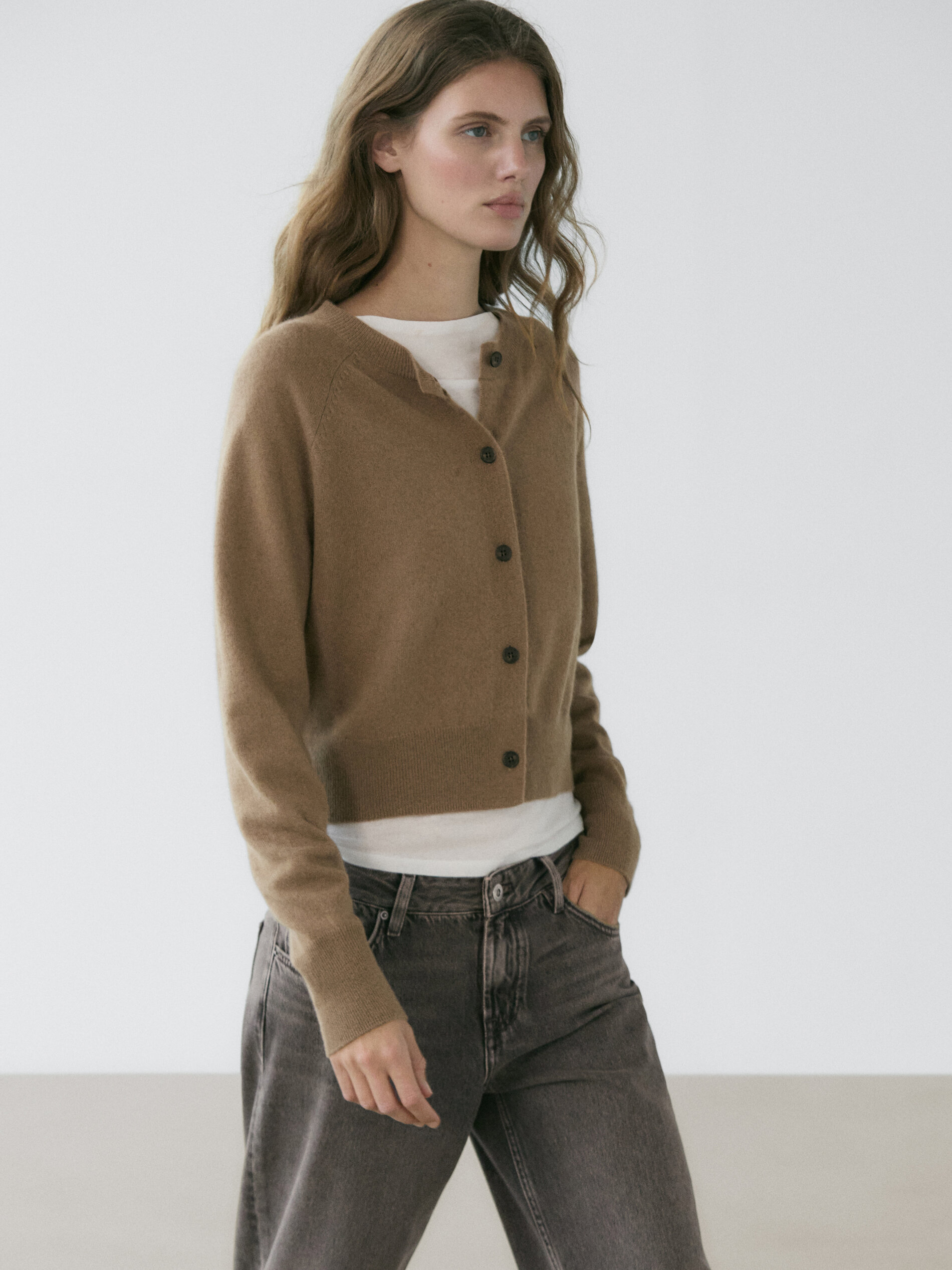 Long Sleeve Cashmere Cardigan