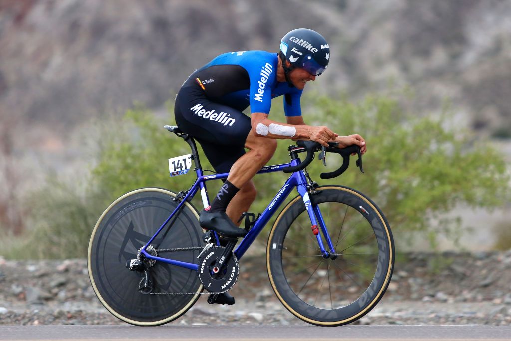 Oscar Sevilla on his way to third place