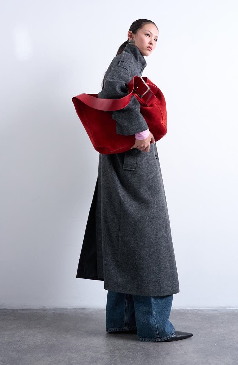 Mock Neck Car Coat