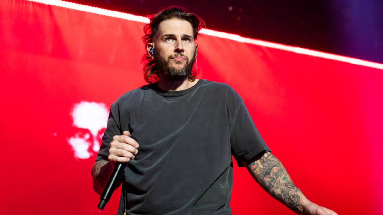 M. Shadows of Avenged Sevenfold performs in concert at Resurrection Fest Estrella Galicia 2024 on June 29, 2024 in Viveiro, Spain. 