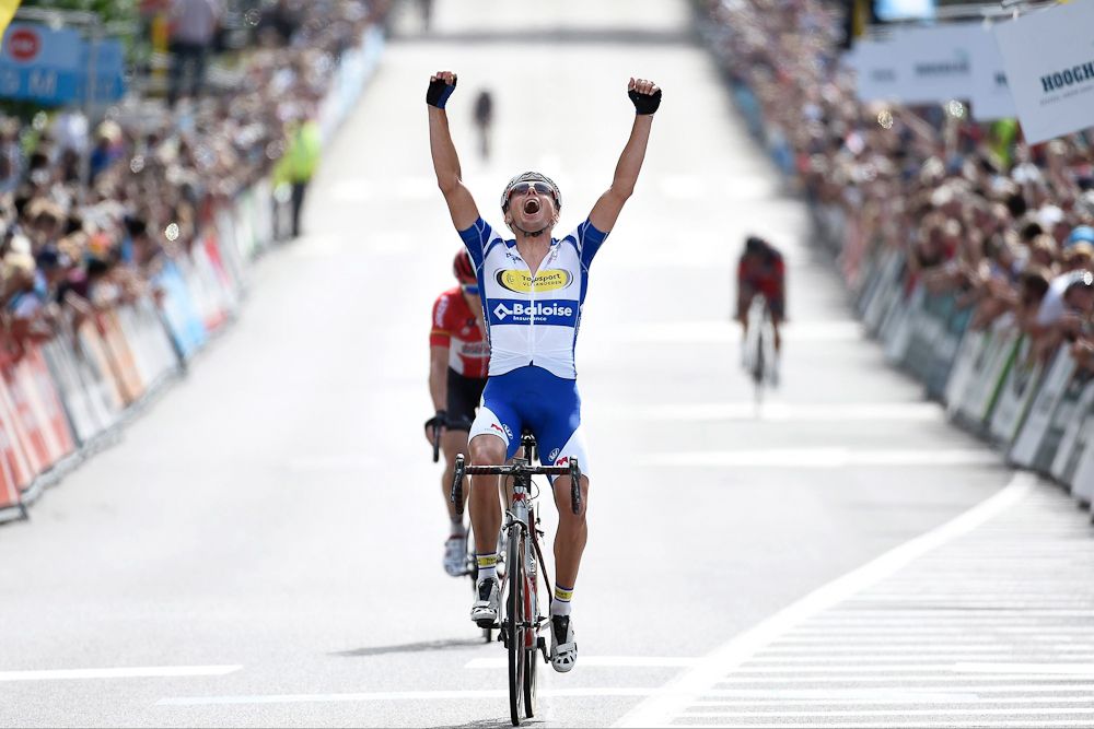 Preben Van Hecke (Topsport Vlaanderen-Baloise) wins the Belgian road title.