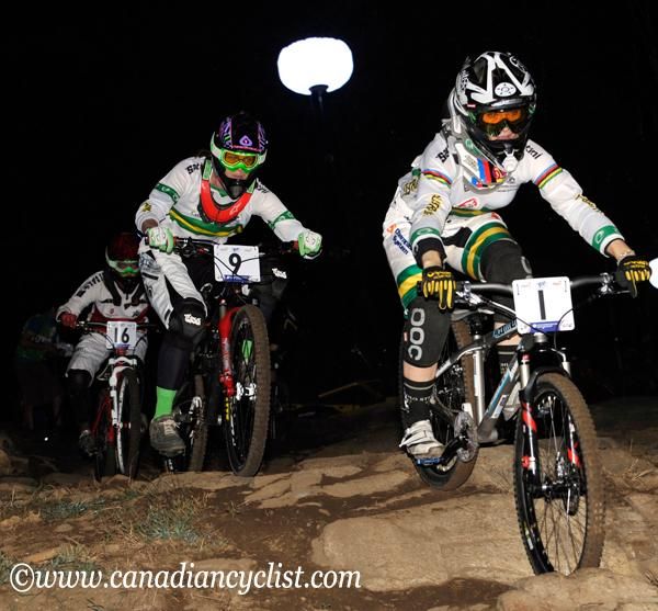 Caroline Buchanan (Australia) on her way to winning her second four cross world title.