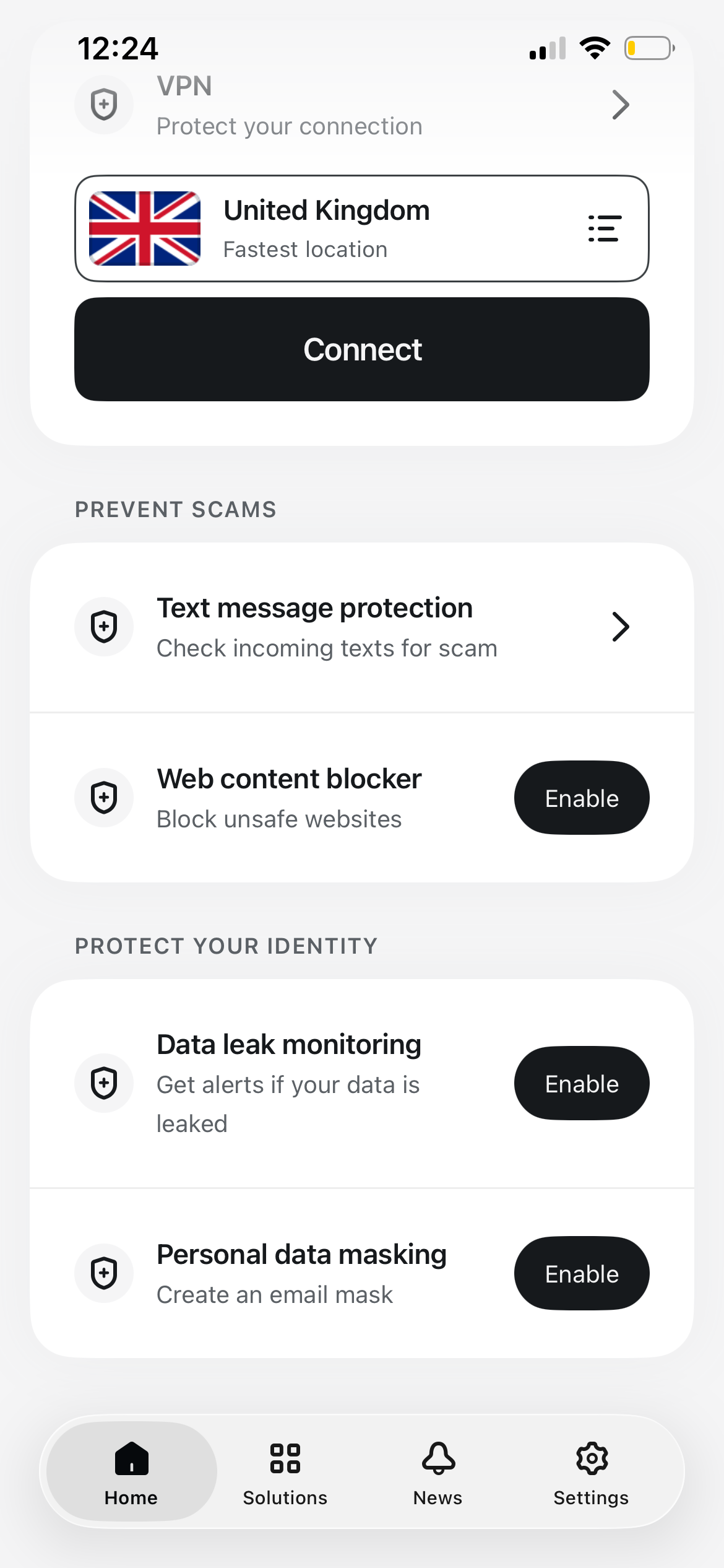 Surfshark iOS homescreen October 2026