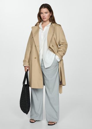 MANGO, Classic Trench Coat With Belt