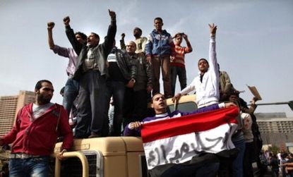 Protesters have gathered in Egypt's central Liberation Square for a week straight while security measures increase and concerns over violence grow.