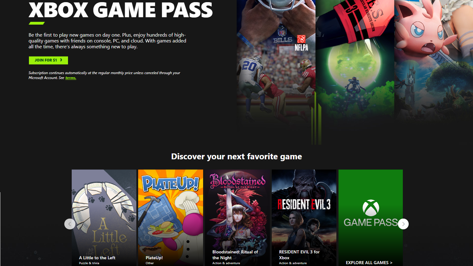 Game Pass - Discover It All 