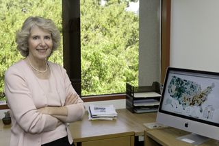 Public health researcher and epidemiologist Marilyn Winkleby, professor of medicine, in her Stanford University office.