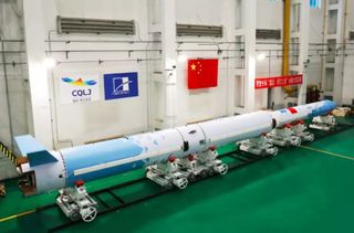 The OS-M1 rocket assembled in Xi'an, north China.