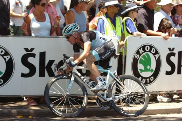 Stuart O'Grady (Leopard Trek) made a bid for glory on the final stage