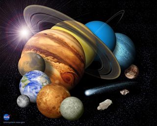 Montage of Our Solar System