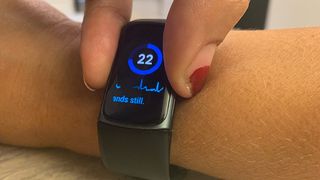 Fitbit Charge 5 taking ECG reading