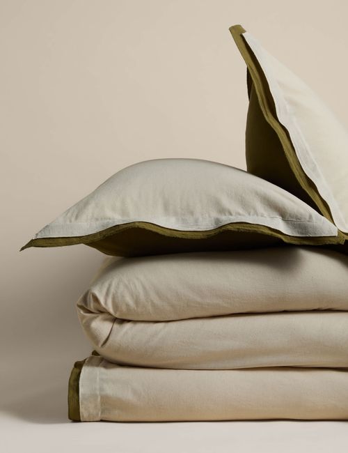 Pure Cotton Crepe Contrast Bedding Set