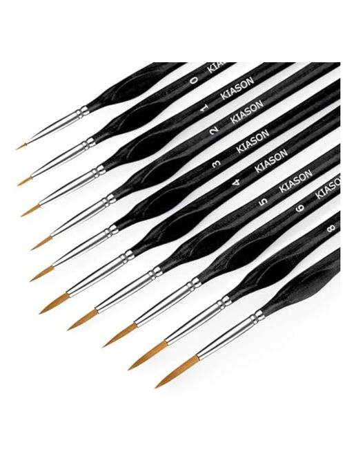 10pc Miniature Paint Brush for Fine Detailing