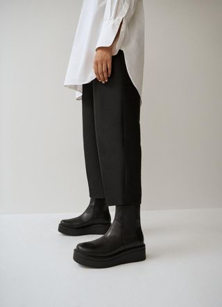 VAGABOND, Side-Zip Platform Calf Boots