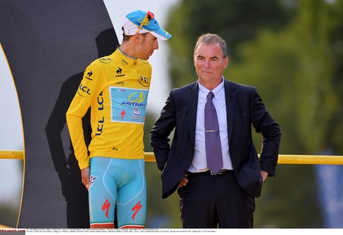 Vincenzo Nibali with five-time winner Bernard Hinault