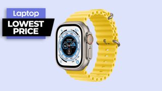 Apple Watch Ultra with yellow band