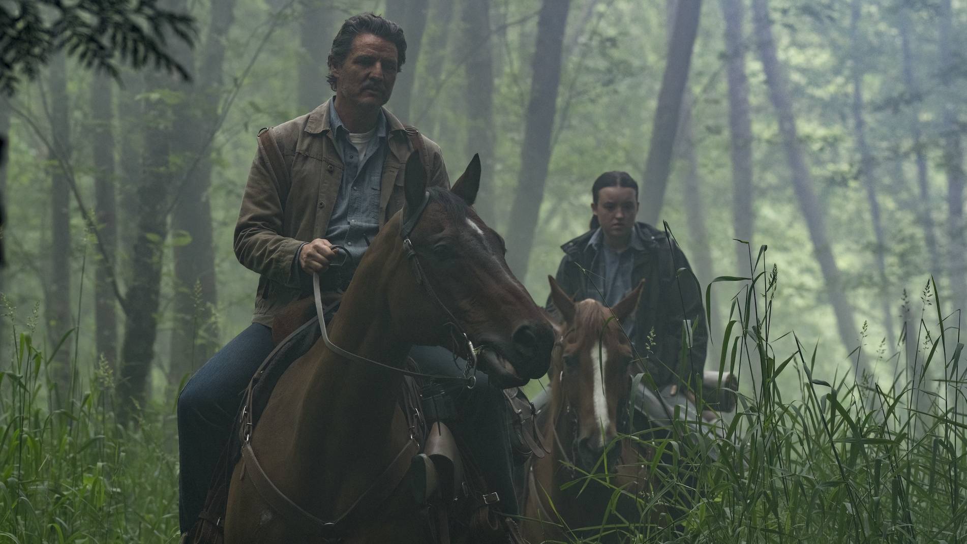 Bella Ramsey and Pedro Pascal in The Last of Us season 2.