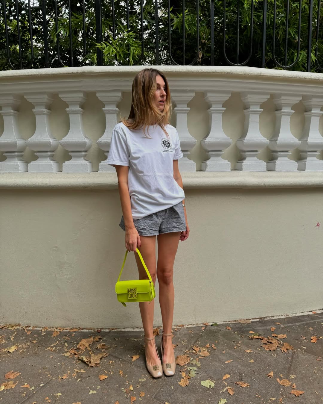French woman wearing ballet flats with shorts