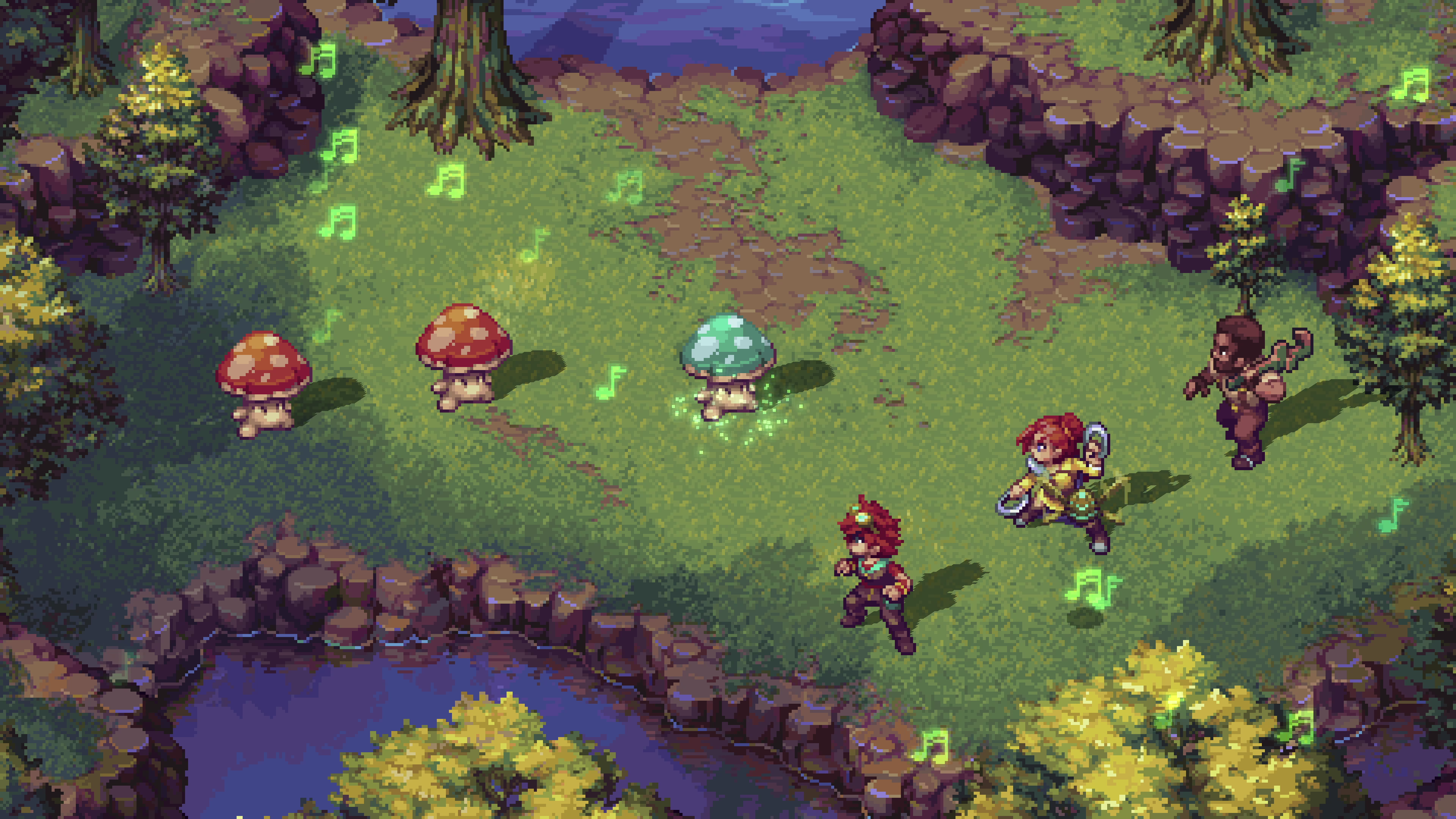 Forge of the Fae; screens from a pixel art indie game