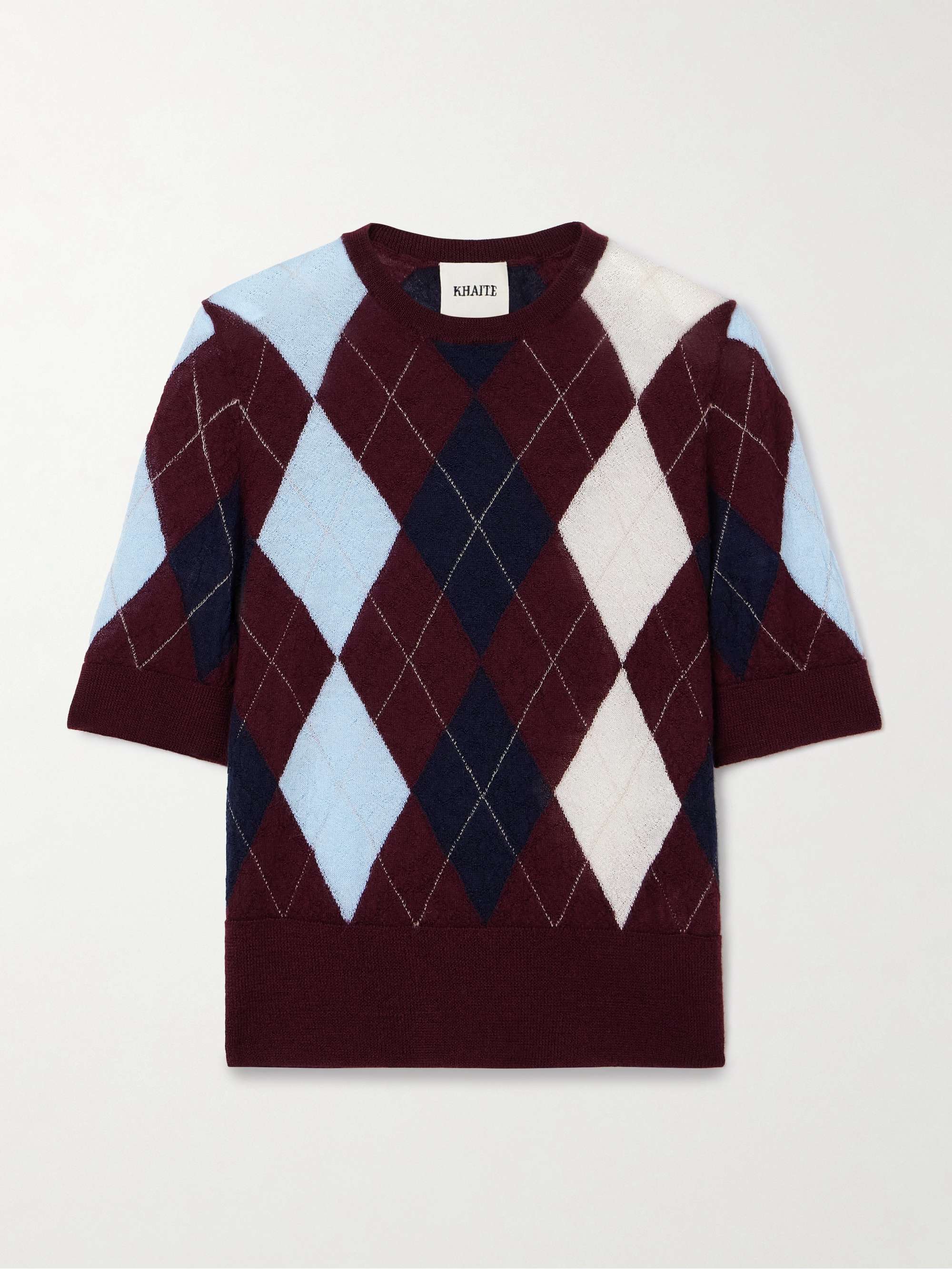 Anders Argyle Cashmere and Mohair-Blend Sweater
