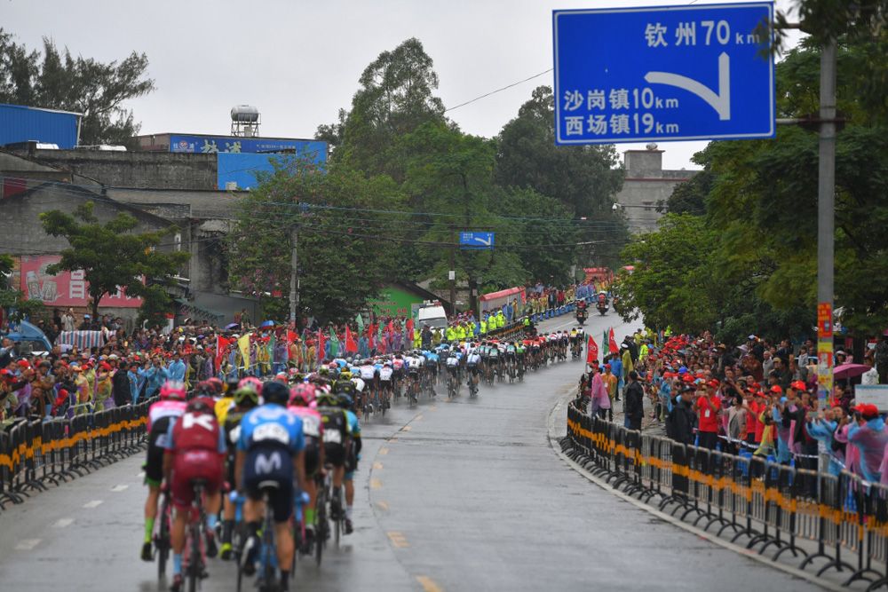 Despite the rain the crowds were out to cheer on the race
