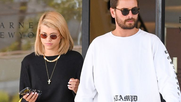 Sofia Richie and Scott Disick are seen on September 15, 2017 in Los Angeles, California