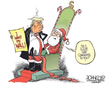 U.S. Trump border wall government shutdown Congress Santa Claus
