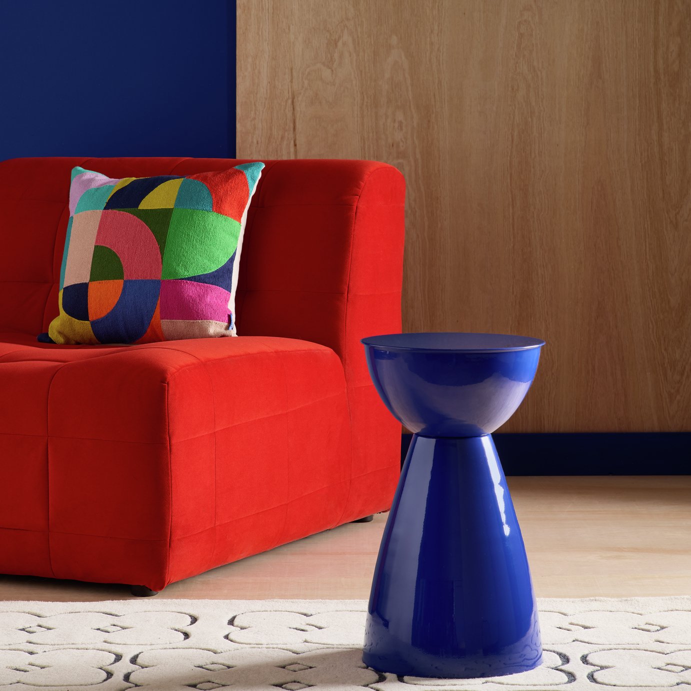 Habitat Mel Side Table - Dark Blue