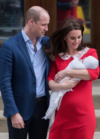 Prince William, Kate Middleton and a baby Prince Louis