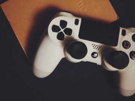 A white DualShock 4