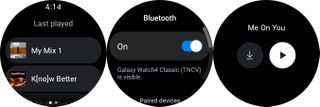 YouTube Music streaming on Galaxy Watch 4 Classic