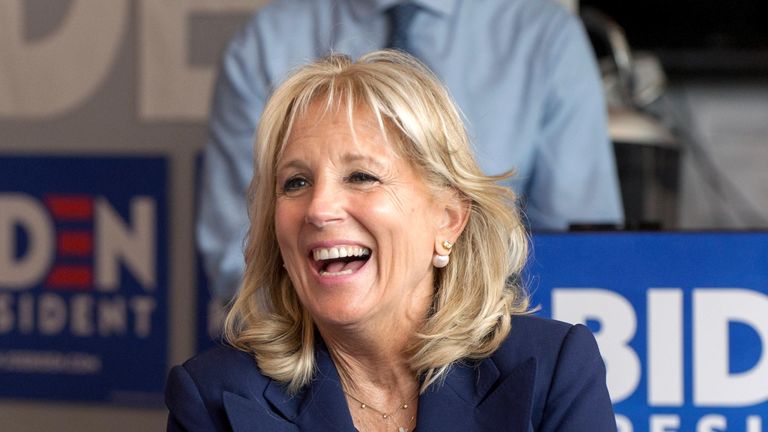 Jill Biden has showcased her elegant cursive in a recent interview about her job as a college professor