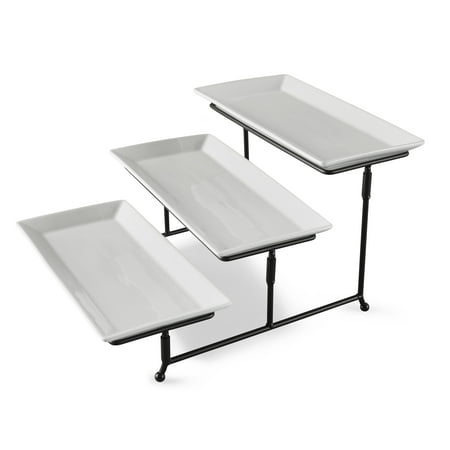 Better Homes &amp;amp; Gardens White Porcelain 3 Tiered Serve Set