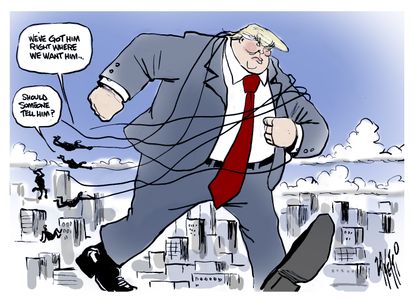 Political cartoon U.S. Trump Russia investigation Mainstream media CNN NYT