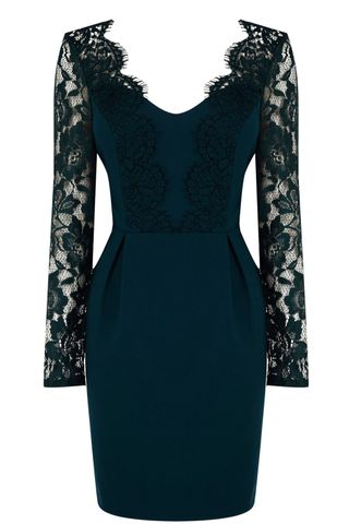 Oasis Amber Lace Sleeve Dress, £85