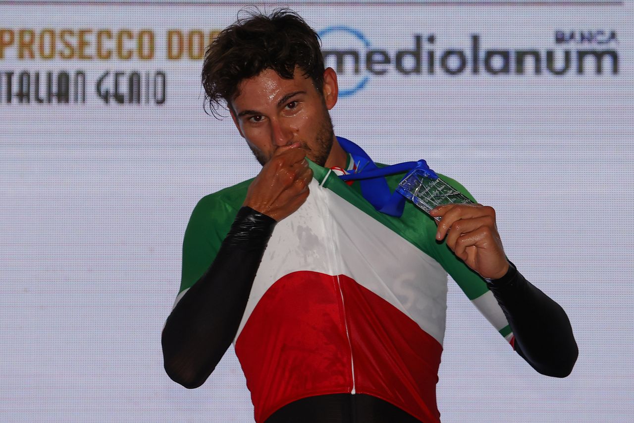 Filippo Ganna of Team Ineos wins 2020 Men TT title for Italy