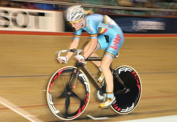 Kelly Druyts (Belgium), on the attack.