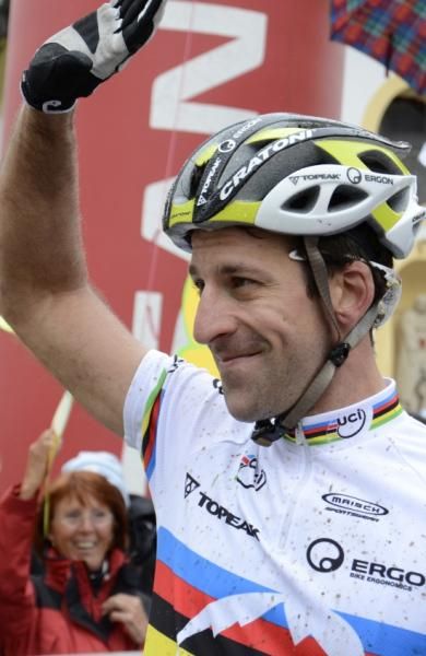World Champion Alban Lakata (Topeak Ergon) was second
