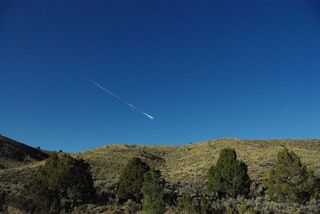 A meteor lights up the daytime sky above Reno, Nevada on April 22, 2012 in this amazing photo by skywatcher Lisa Warren. Scientists recovered fragments from the so-called Sutter's Mill meteorite in California after an intense search.