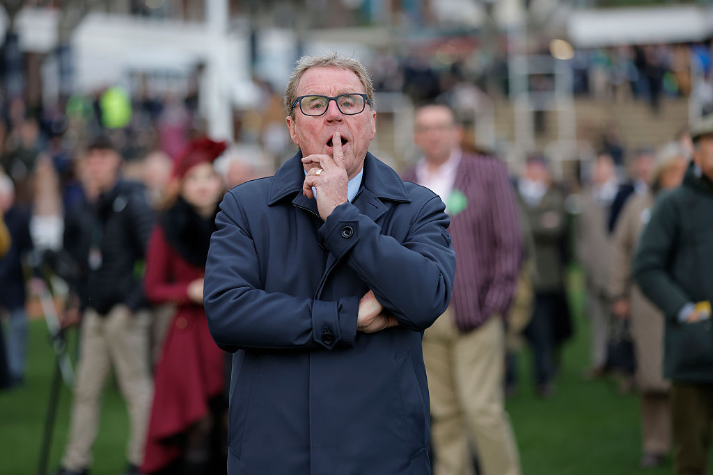 Harry Redknapp watching one of his horses at Cheltenham in 2025