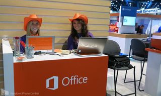 Microsoft WPC 2013 Office booth cowgirls