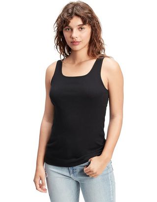 Gap Womens Ribbed Tank Top Cami, True Black V2, X-Large Us